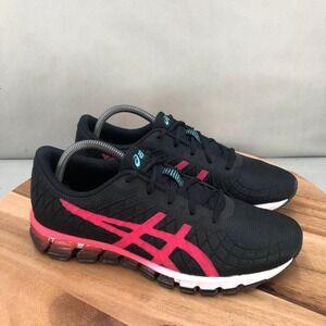 ASICS GEL Quantum 180 4 Running Shoes Womens Size 10 Black Pink Sneakers
